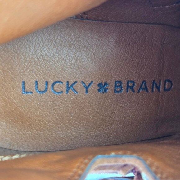 Lucky Brand Loreniah Rust Oxblood Ankle Boots Size 6.5M - Picture 9 of 13